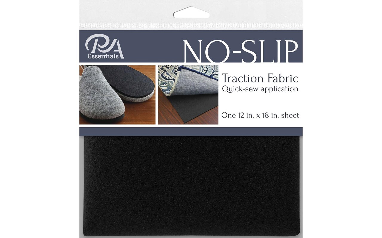 Accent Design Paper Accents No Slip Grip Fabric 12x18 Inch Black, Non Skid Waterproof Fabric, Shoe Sole Grip, Rug Gripper, Table Leg Pad, Wet Dry Non Slip Surface, 100% Polyester PVC Backing